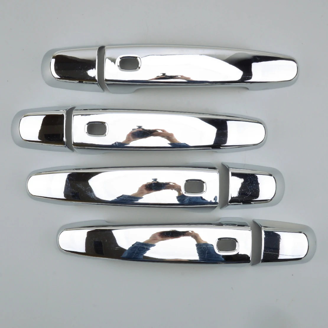 1 Set Outside Door Handle Cover Trim Cap Decor ABS Fit for Chevrolet Traverse Impala Equinox GMC Terrain 2018-2020 Chrome Silver