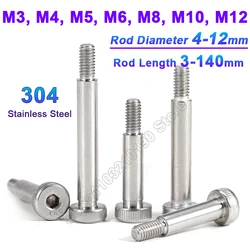 M3 M4 M5 M6 M8 M10 Stainless Steel Hex Hexagon Socket Knurled Head Roller Bearing Shoulder Screw Positioned shaft Stripper Bolts