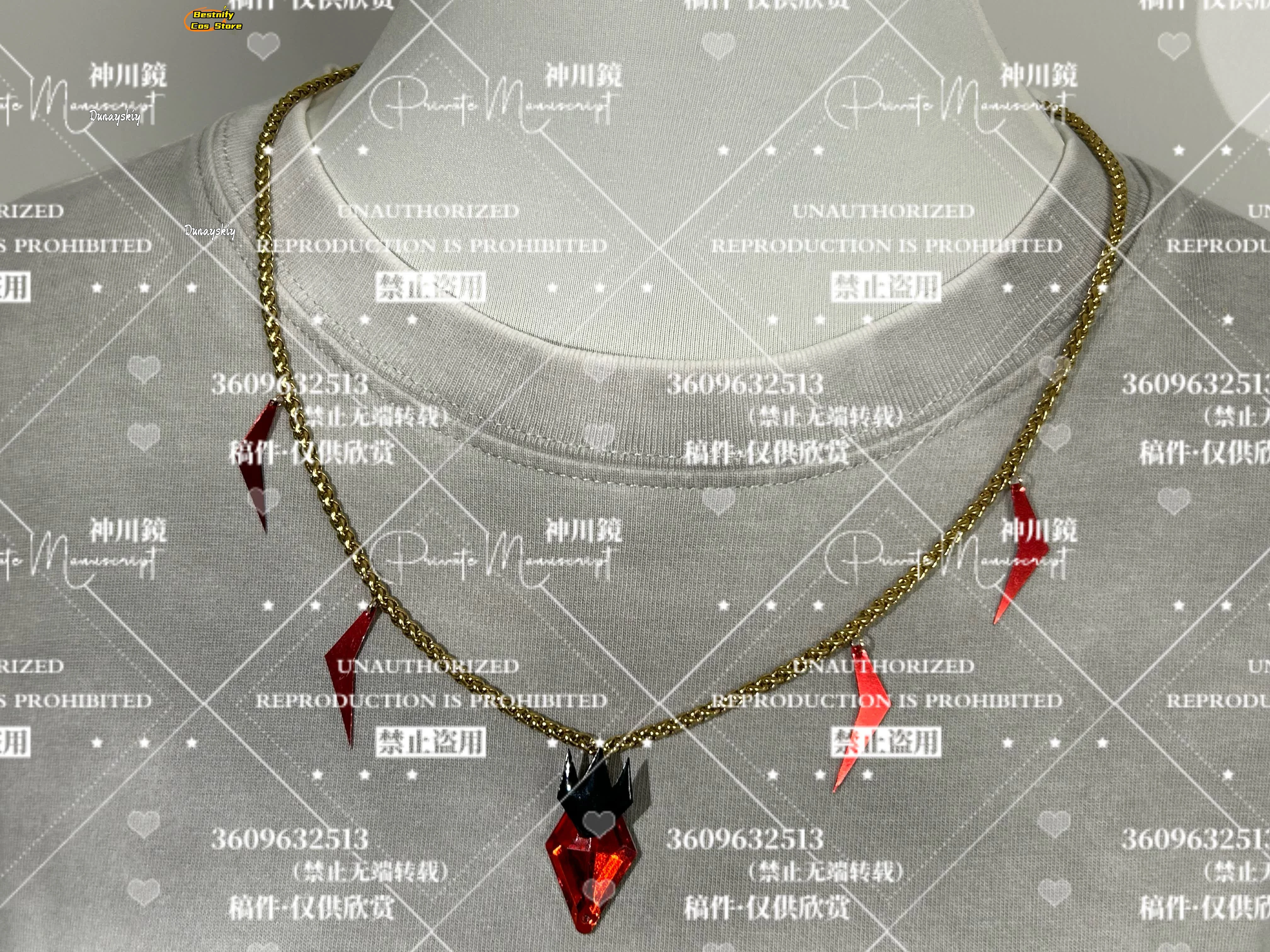 B cos%Cosplay Gaitou/Sara Costume Earrings Necklaces Accessory Anime Mermaid Melody Role Play Jewelry DIY Halloween Disguise view 4