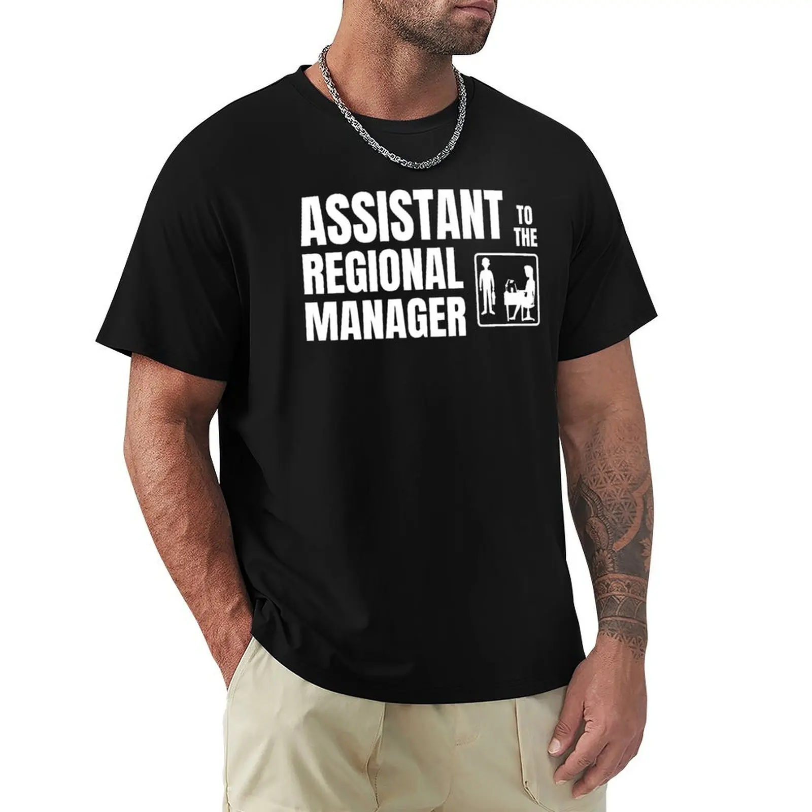 

Assistant To The Regional Manager T-Shirt Basic Solid Color Short Sleeve Cotton Top