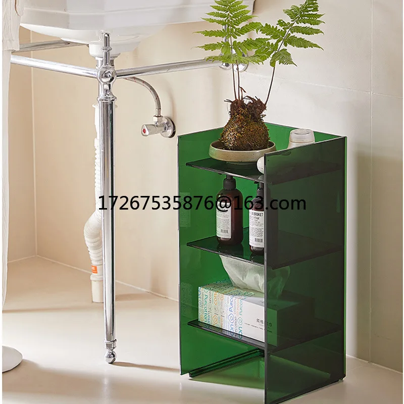 

Shelf Floor to Floor Living Room Sofa Side Cabinet Bedroom Acrylic Storage Cabinet Clothing Store Display Cabinet