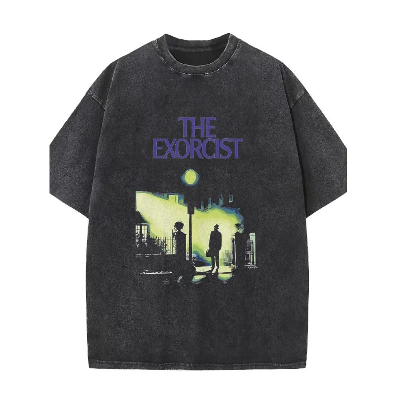 Camiseta The Exorcist Movie para todas las cuatro estaciones, adecuada tanto para hombres como para mujeres, camiseta informal lavable para parejas