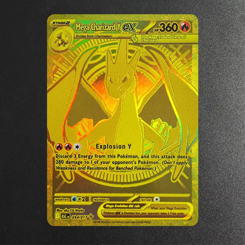 Карта Pokemon Ptcg Card M2A Mega Charizard X Ex - 130/094 Mega Charlizard Y Ex Me02: Phantasmal Flames Pfl Коллекционная аниме-карта