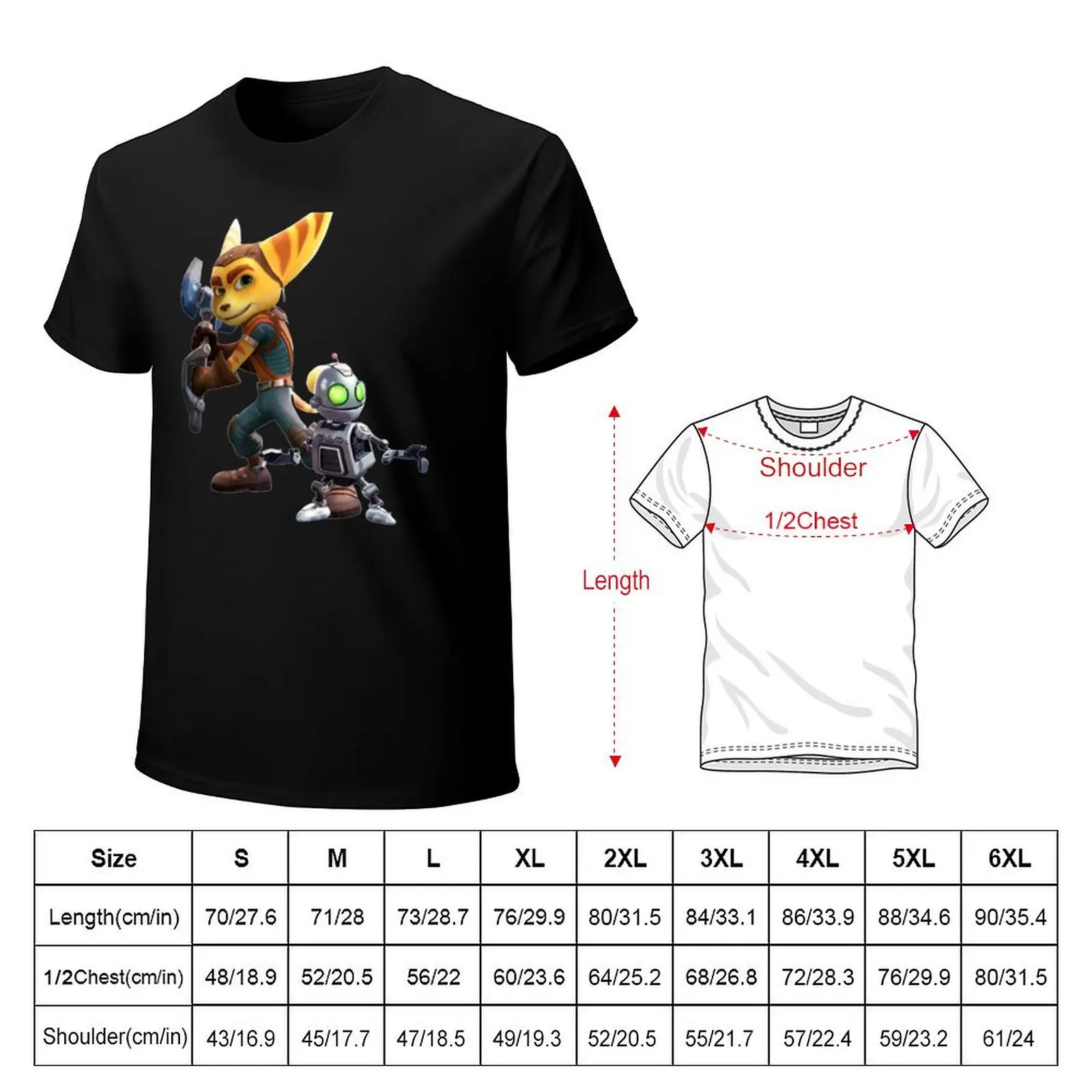 Ratchet & Clank T-Shirt Work Basic Short Sleeve Top