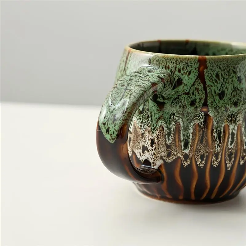 AT05-Large Tea Mug-Coffee Mug-Handcrafted Look Cup, Microwave& Dishwasher Safe A