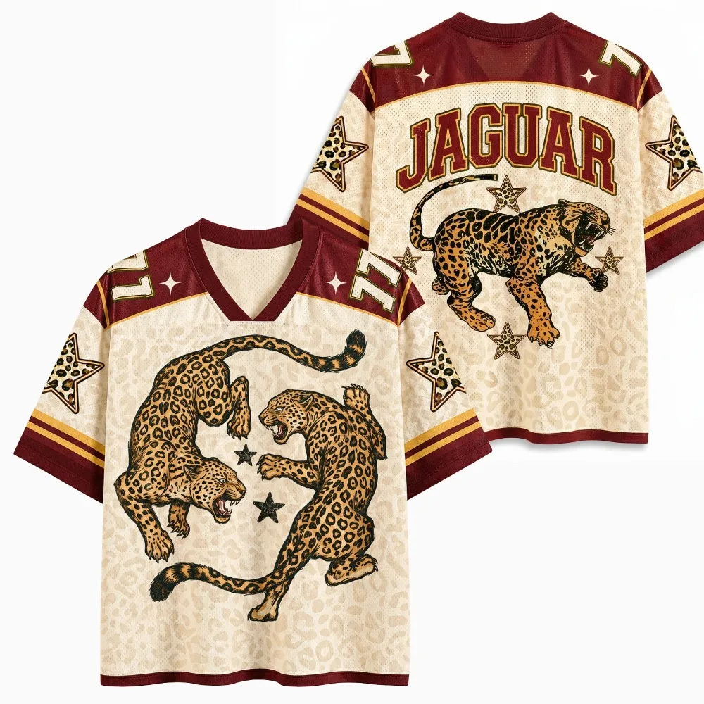 Fun Leopard 3DPrinting Men Plus-size V-NeckT-Shirt Outdoor Retro Breatha Quick-Drying Trendy Y2K Harajuku Parent-Child Clothing