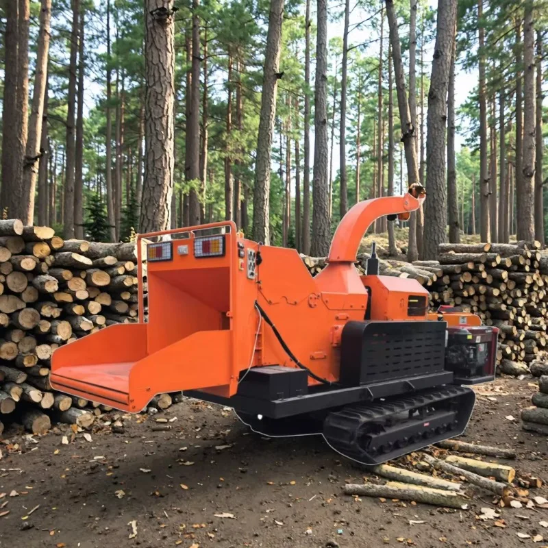 بيع المصنع مباشرة المحمول الزاحف الخشب التقطيع محرك الديزل مزرعة الذرة موقد التقطيع آلة تقطيع الخشب المتنقلة #6