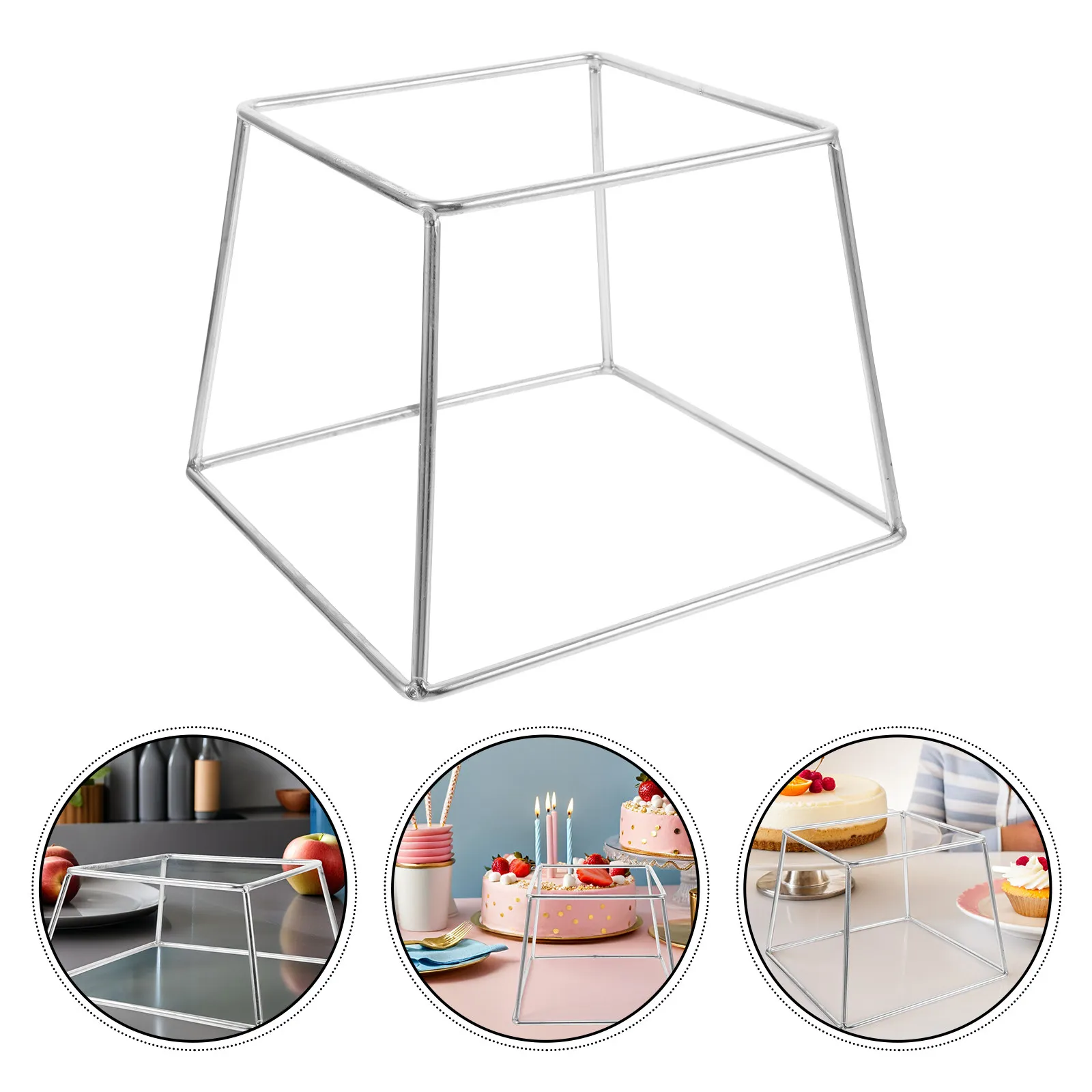 Double-Layer Dessert Display Stand European Style Elevated Food Pan Riser Serving Tray Platters Pizza Pan Holder Restaurant