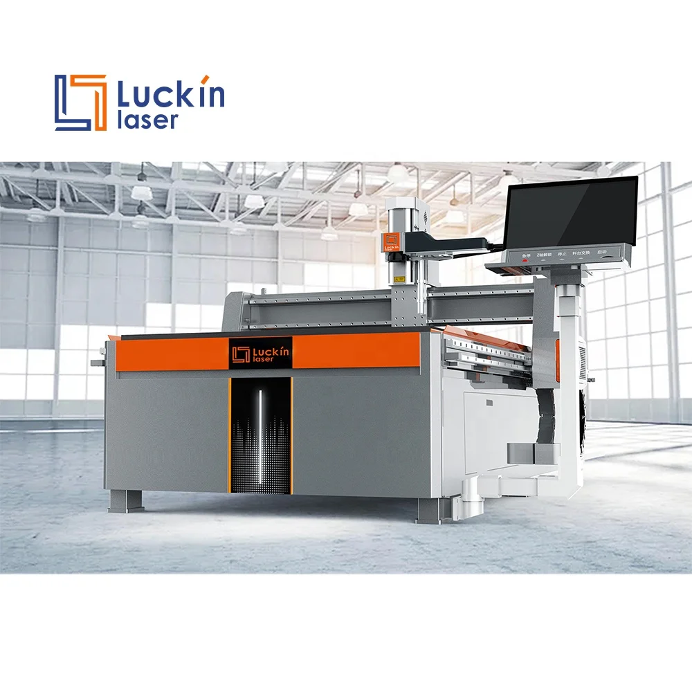 1300*2500mm Power 100W CNC Fiber Large Format Laser Etching Machine for Stainless Steel Engraving and Mirror Decoration