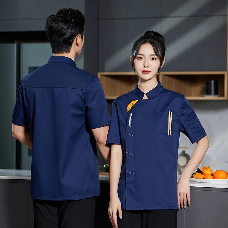 Chef Work Clothes Cook Jacket Food Service Cooking Clothes Tops Kitchen Shirt Hotel Waiter Overalls Restaurant Uniform