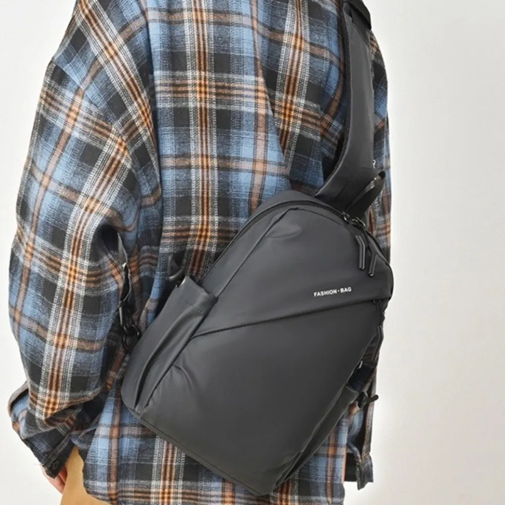 سعة كبيرة الرجال حقيبة صدر للرجال الكورية نمط مقاوم للماء أكسفورد القماش حقيبة كروسبودي متعددة الأغراض واسعة حزام الرجال حقيبة كتف النساء