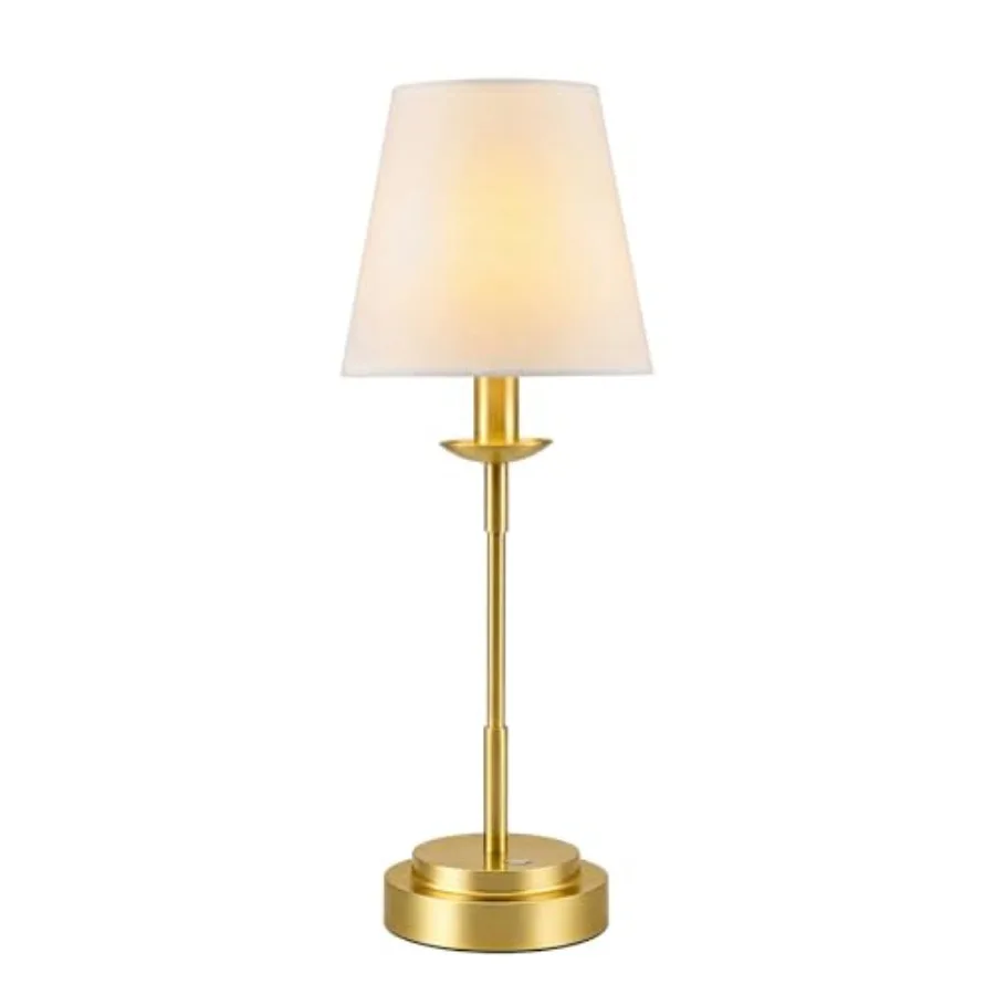 

Table Lamps, Rechargeable Cordl Lamp with 6000mAh Battery Operated, 3 Colors Stepl Dimming LED Adjustable Wirel Lamp for Restau