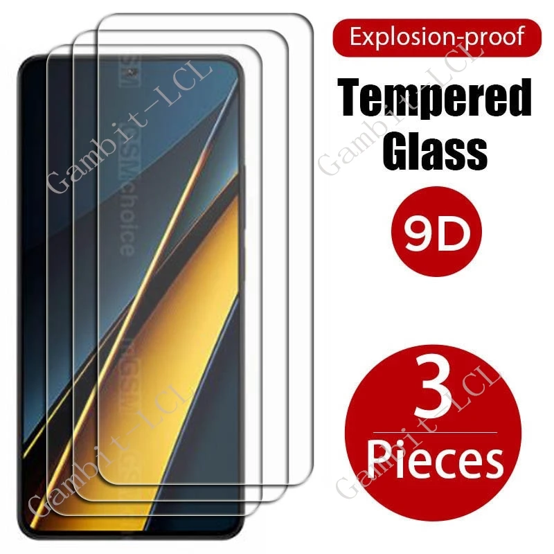 3PCS For Xiaomi Poco X6 Pro 5G Tempered Glass Protective On PocoX6Pro PocoX6 X6Pro 6.67