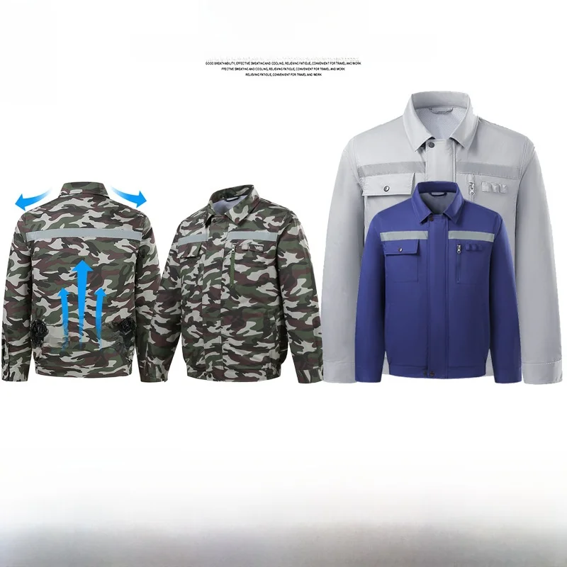 

Мужской охлаждающий костюм с вентилятором для кондиционирования воздуха Jaet, уличный рассеиватель тепла, холодильная светоотражающая полоса, спецодежда, комплект orm