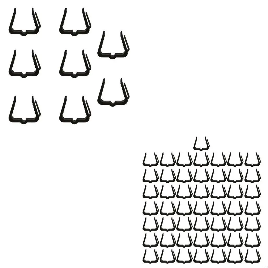 F19B Pack Of 50 Sturdy Holiday Light Clip Plastic Clip For Christmas Lights On Fascia Board Roof Gutter And Fence Easy To Use