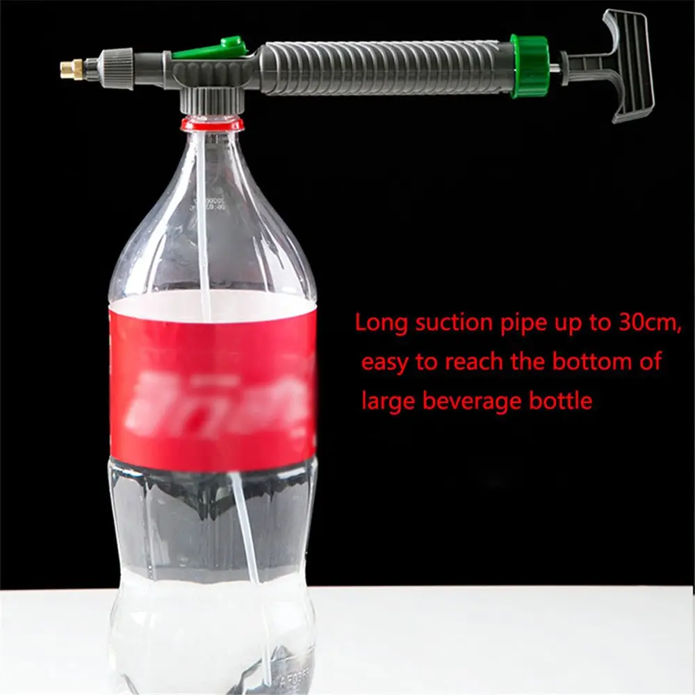 Agriculture Tools Manual Adjustable Drink Bottle Nozzle Spray Head Air Pump Sprayer Watering Tool