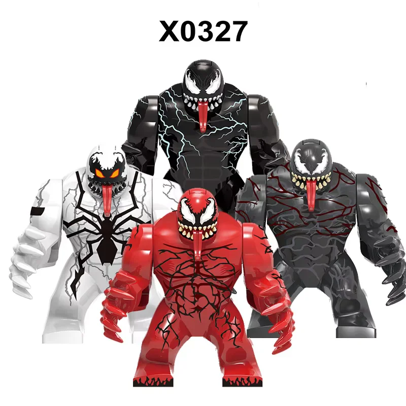 Marvel Legendary Action Character Venom Full Series Doll Blocks, Venom Carnage Anti Venom Riot Lizard Children's Toy Gifts