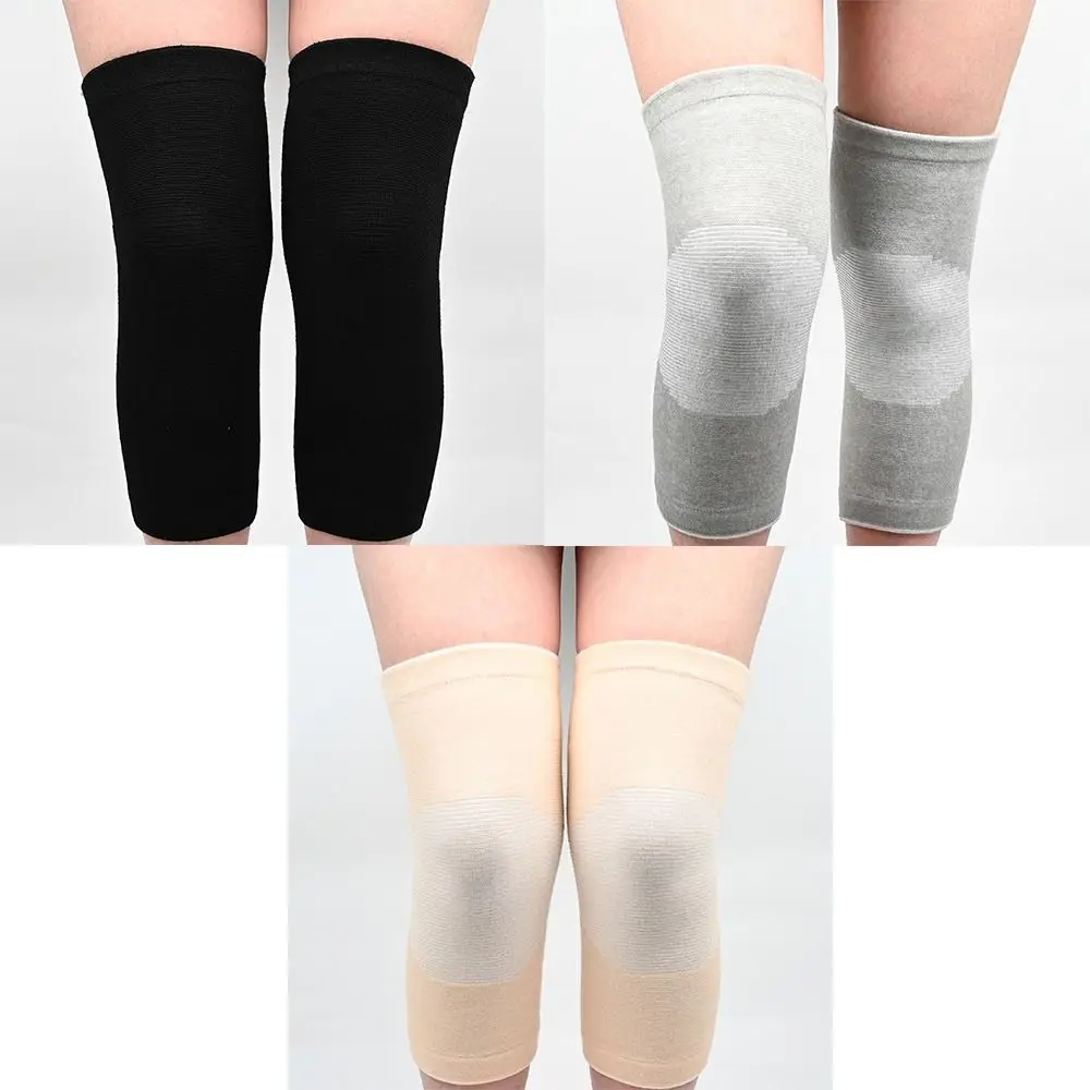 

Cotton Polyester Sports Knee Pads Stripe Elastic Compression Knee Brace Nude Black Grey Compression Elastic Support Pads