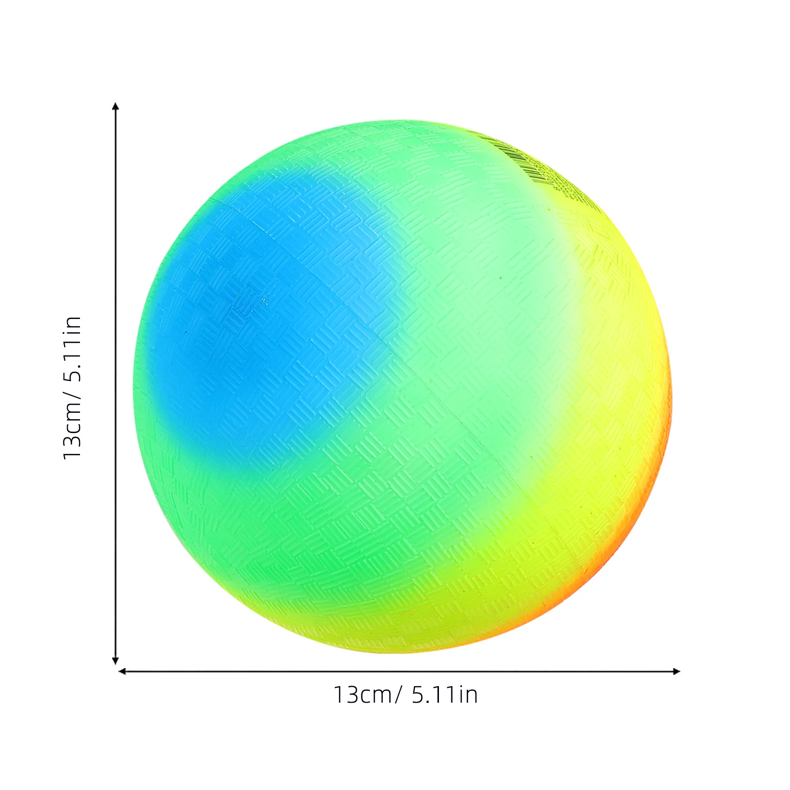 2 Stuks 13Cm Pvc Speeltuin Bal Opblaasbare Outdoor Kids Bounce Speelbal Regenboog Kleur Voor Klapper Kickball Sport