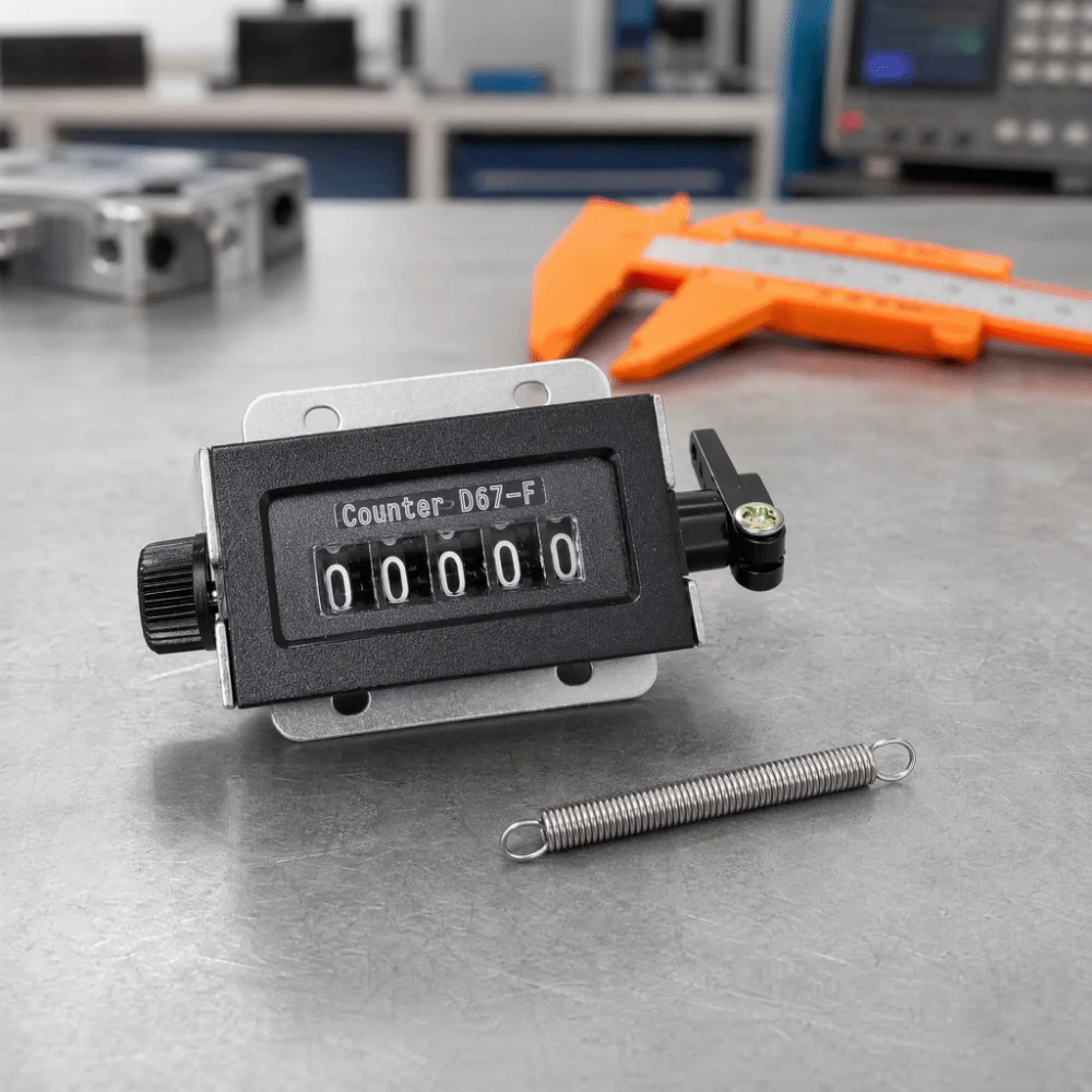 5 Digit Mechanical Counter Spring Loaded 0-99999 Range Manual Tally Counter Manual Pull Hand Tally Counter Industrial Use