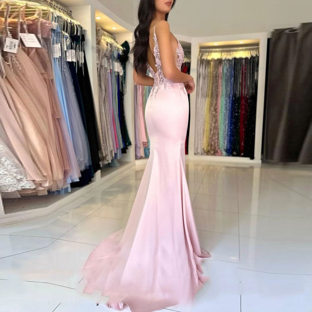 Vestidos De Noche elegantes con cuello De corazón para mujer, Vestidos De Noche Sexy De sirena, Vestidos formales De baile De princesa, longitud trapeada