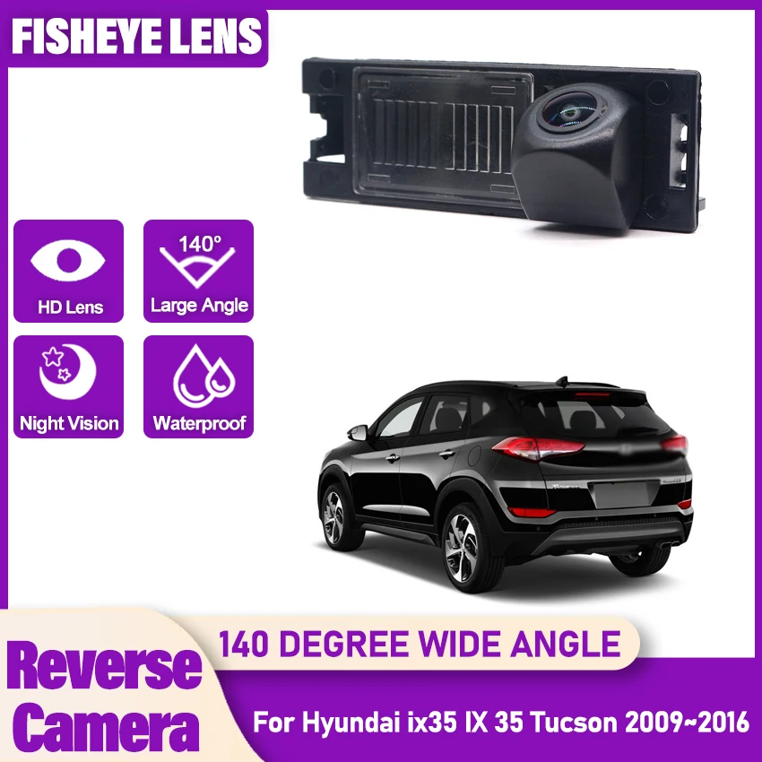 Car Rear View Fisheye Lens HD CCD Camera For Hyundai ix35 IX 35 Tucson 2009~2016 Reversing Camera High Quality Back Up Camera