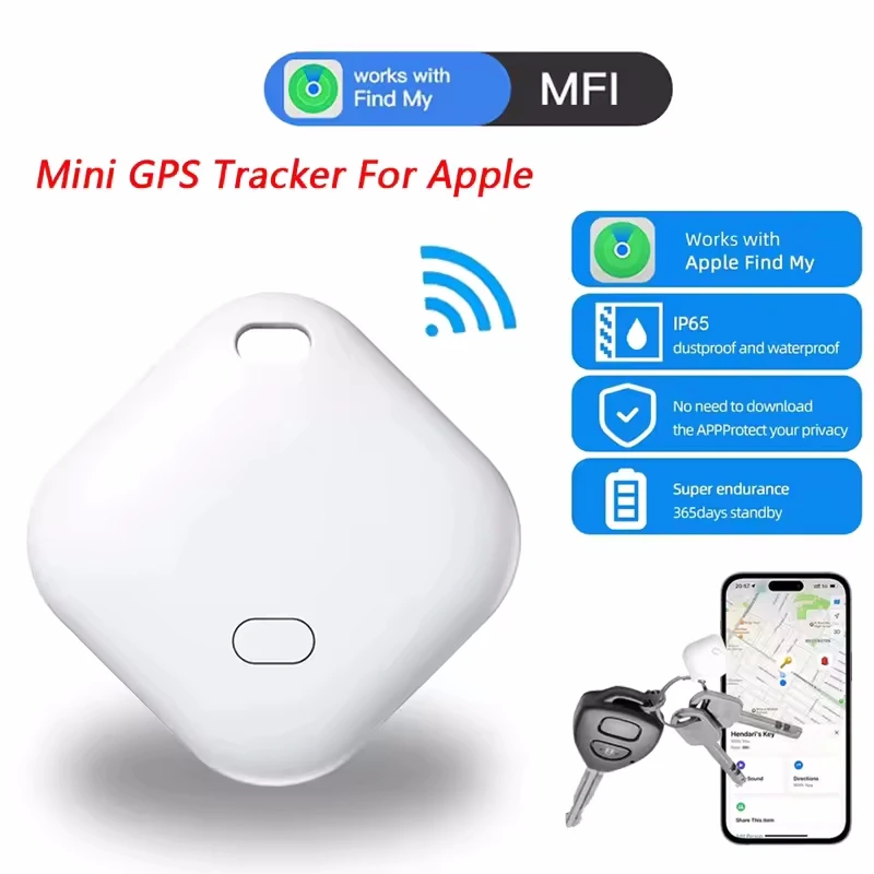 Мини-устройство слежения GPS для Apple Bluetooth-ключей, сумки для собак, поиск домашних животных, детский кошелек, умное местоположение, защита от потери, работа с Find My APP