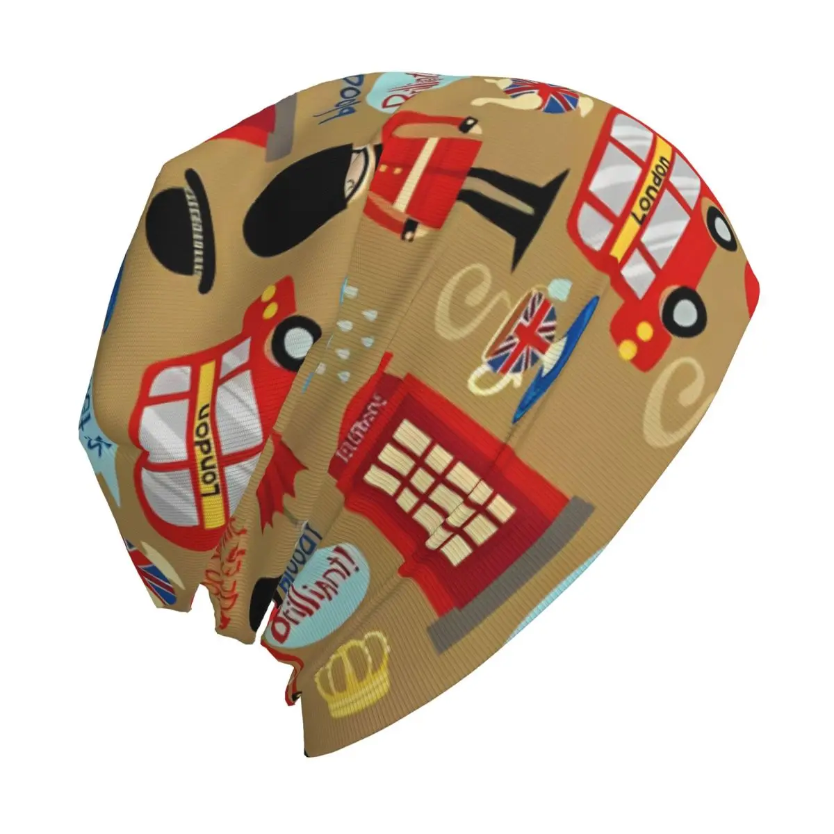 سحر لندن Skullies Beanies القبعات الخريف الشتاء للجنسين في الهواء الطلق قبعة دافئة الحرارية مطاطا بونيه