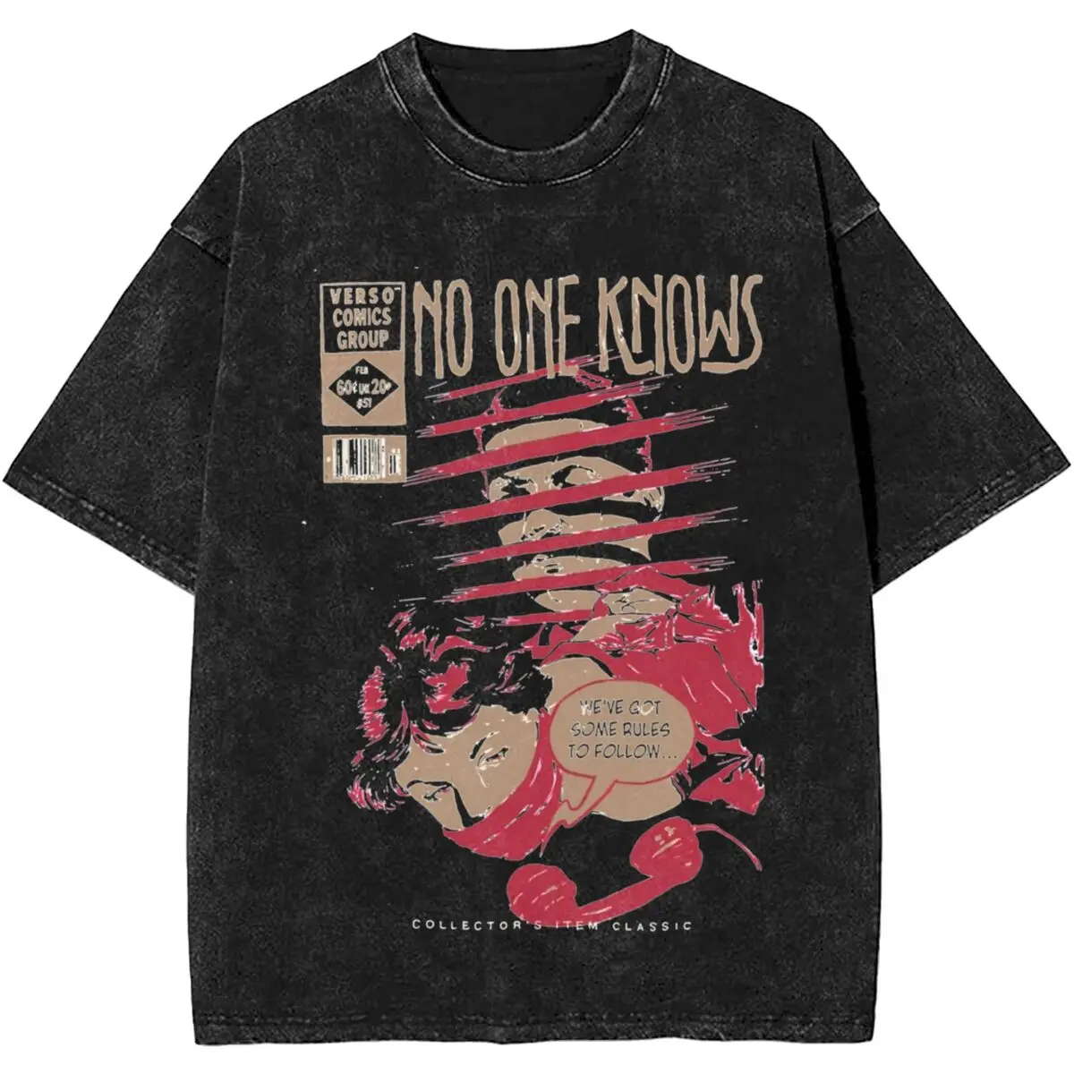 

Queens Of The Stone Age Is Revealed Apparel Washed T Shirt Men Women Streetwear T-Shirt Summer Tees Short Sleeve