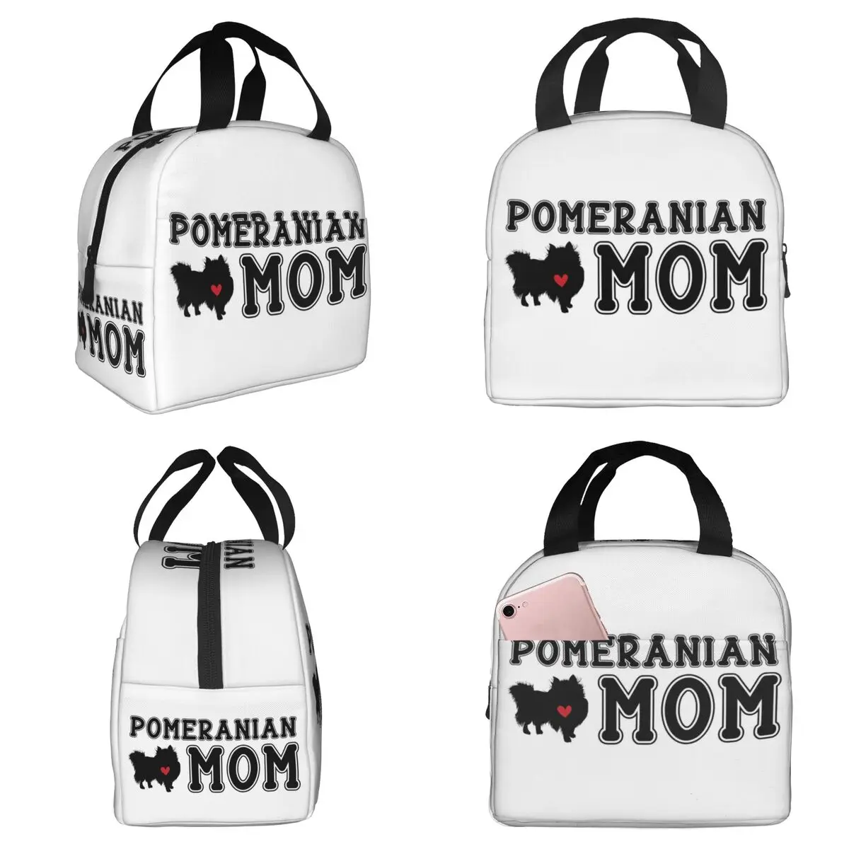

Термосумка для обедов Pomeranian Mom для женщин, офисная термосумка-холодильник, портативный контейнер для еды