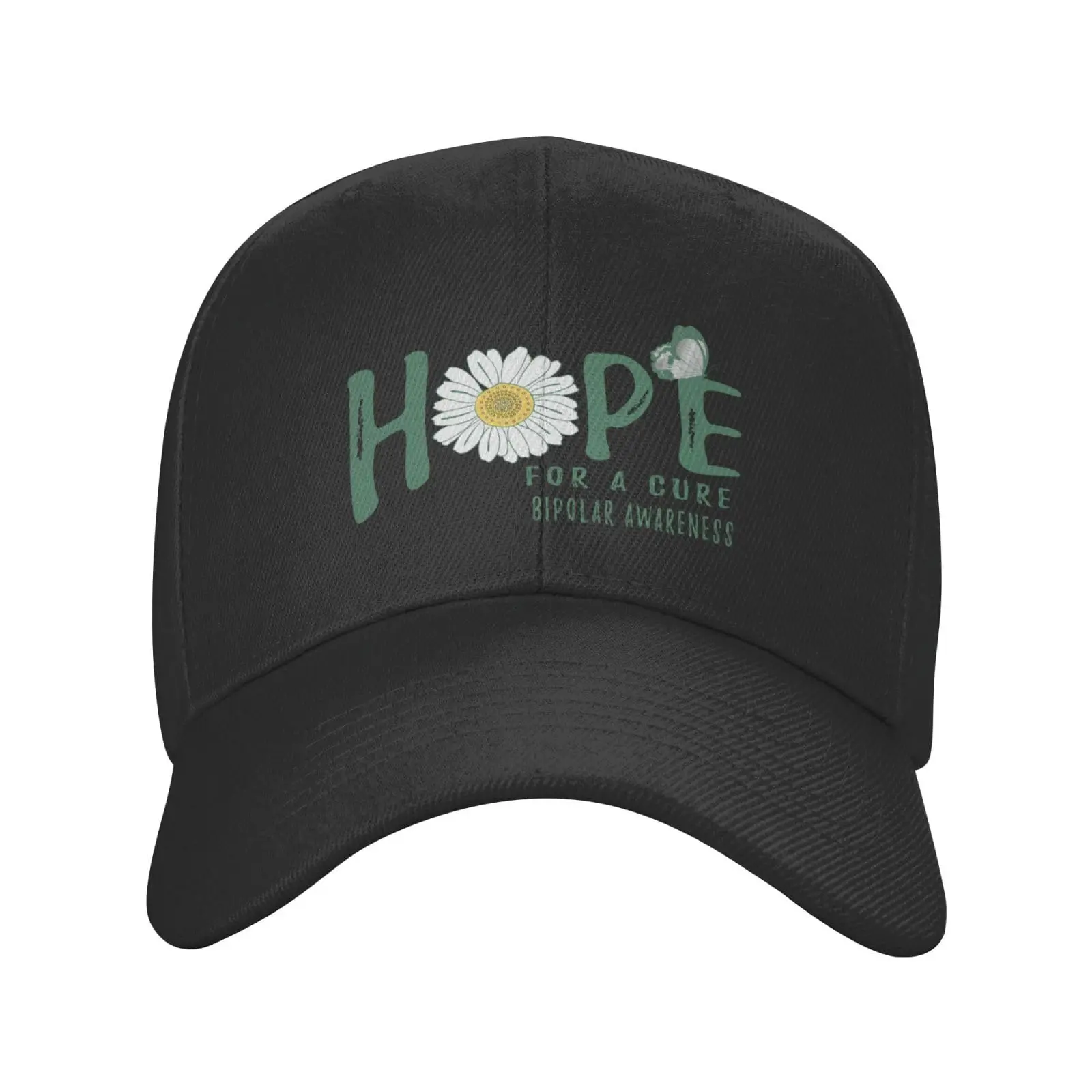 Baseball Cap with Hope for A Cure Colon Cancer Awareness Flower Personalized Trucker Caps Casual Dad Hat Sun Hats For Gifts