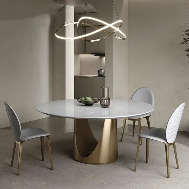 

Oval Dining Table Ceramic Luxury Modern Rooms Cafe Dinning Tables Sets Kitchen Reception Marble Mesa Plegable Round Elegant