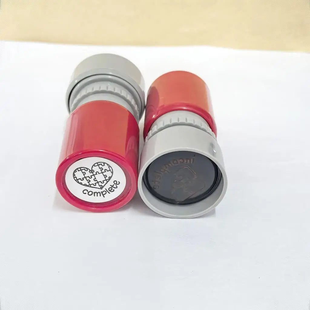 Grading Stamp Incomplete Building Blocks for Class Work Grading Stamp Round Stamp for Daily Office Use