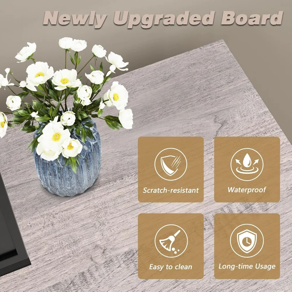 Suporte de TV com lareira de 58 polegadas para TVs de até 65 polegadas Console com lareira elétrica de 18 '' e controle remoto, entretenimento moderno de madeira