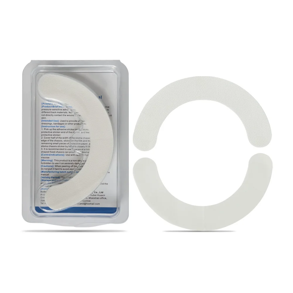 20 Pcs Elastic Ostomy Barrier Strips Pressure Sensitive Tape Reinforcement Strip Ostomy AccessoryHydrocolloid Adhesive Ring Care