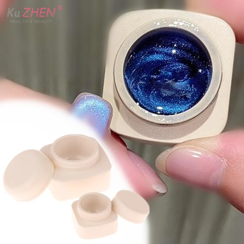 5/20g Empty Plastic Nail Art Cosmetic Square Containers Jar Face Cream Pot Nail Gel Powder Box Makeup Lotion Tool Packaging