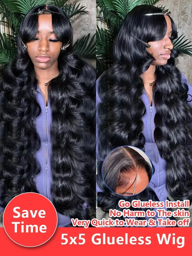 

Body Wave Glueless Wig 5x5 HD Lace Closure Wigs Human Hair 200% Density Pre Plucked 13x4 Hd Lace front Human Hair Wigs Brazilan