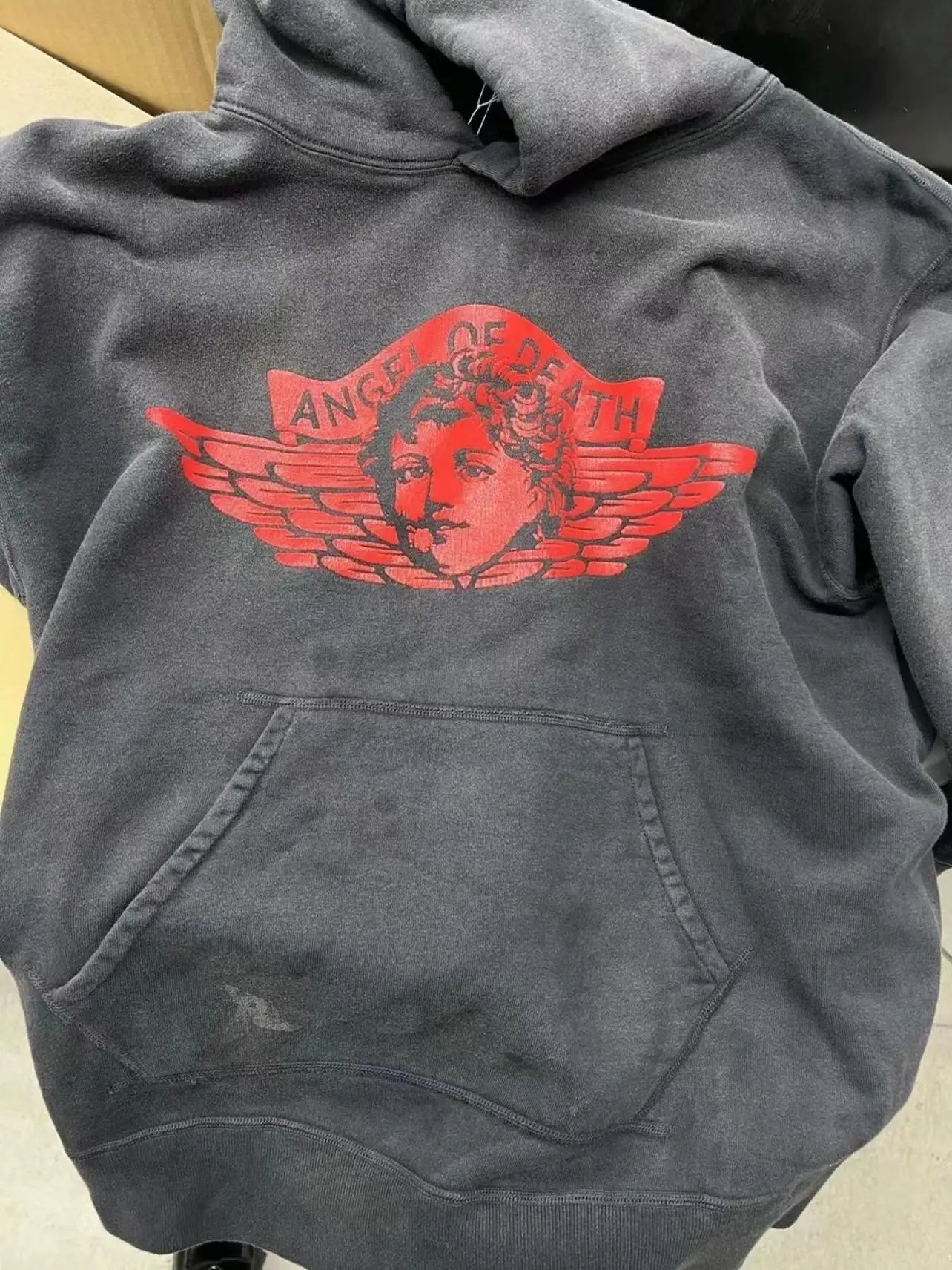 Washed Angel Saint Hoodie Men Women Damaged Pullovers Hooded