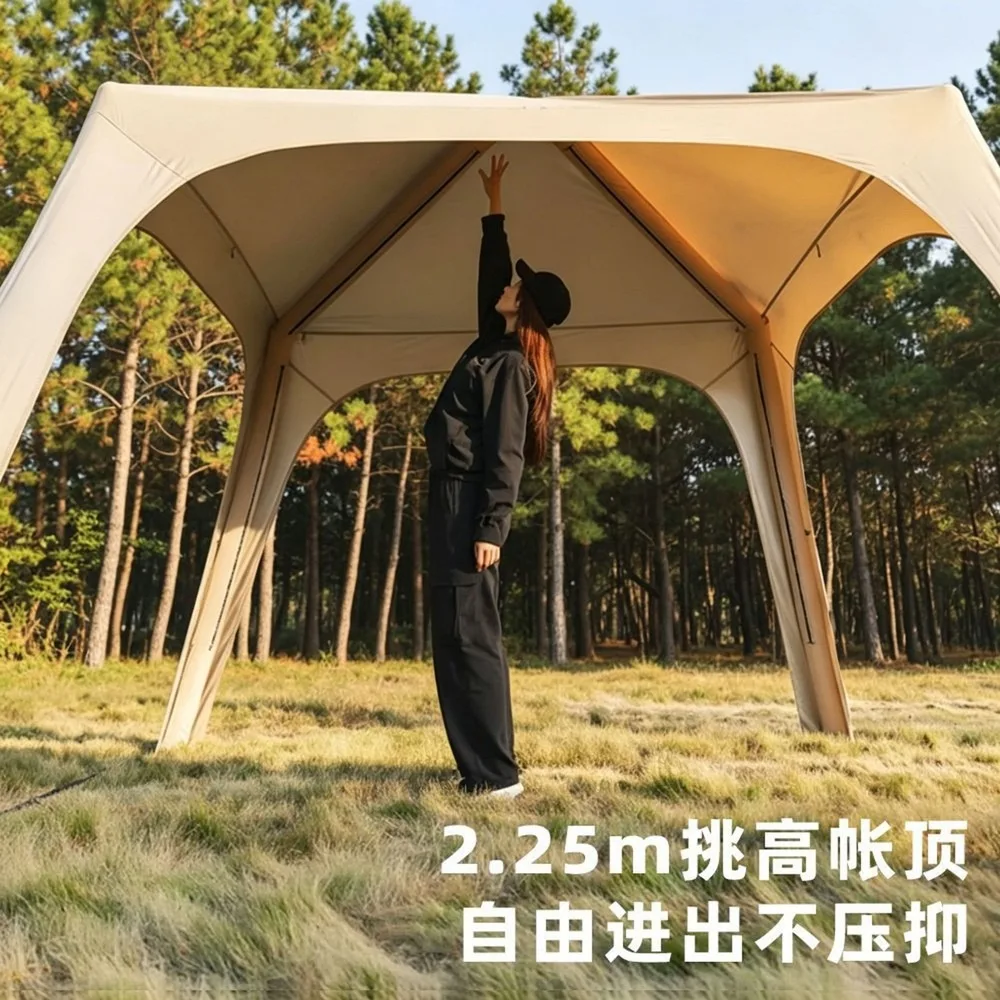 Outdoor Camping Canopy Tent, Large Space Sunshade Rainproof, Self-Standing No Ropes, Easy Setup, Backyard Shade