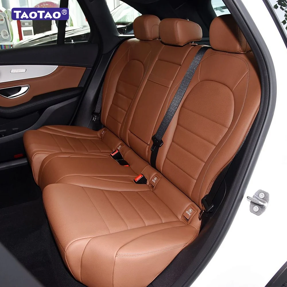 For Mercedes Benz GLC 2015 2016 2017 2018 2019 2020 2021 2022 Custom Fitted Artificial Leather Car Seat Covers Set Accessories