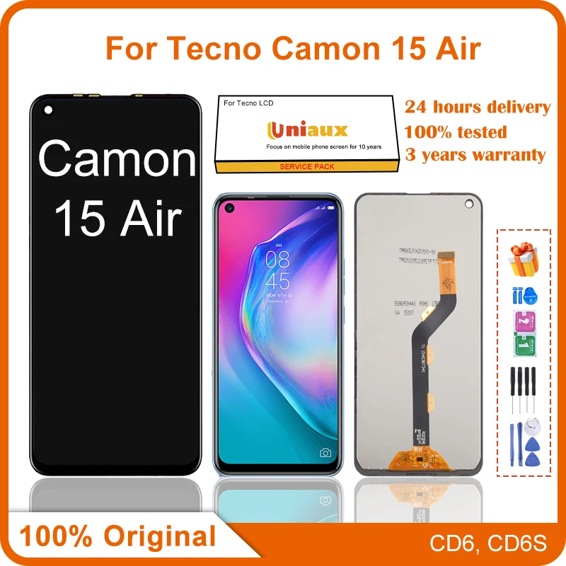

For Tecno Camon 15 Air Mobile Phone LCD Screen Display assembly Touch Screen LCD Panel Replacement