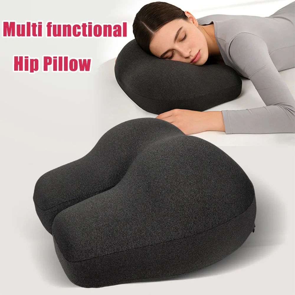 Memory Foam Side Sleeping Pillow Butt Shape Arm Rest Neck Support Cervical Pillow No Hand Pressure Removable Washable Cover