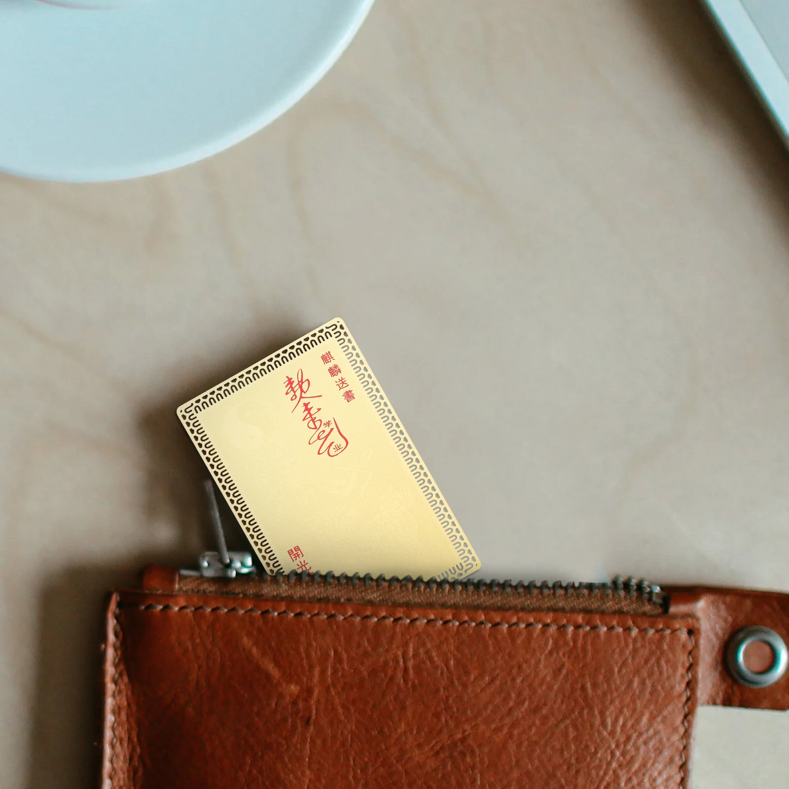 

Brass Graduation Card Brass Educator Ornament Chinese Style Decor Graduation Gift Card Metal Ornament