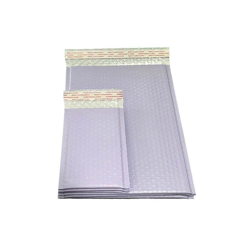 50 pçs roxo plástico bolha saco fosco co-extrudado filme bolha envelope à prova de choque sacos de embalagem envio mailbag 13x1 8cm/26x32cm