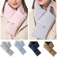 Simple Fashion Down Cotton Winter Mouth Loan Scarf Warm Windproof Down Cotton Scarf Soft Cycling Skiing Scarve Women Men