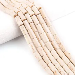 1 Strand Natural Stone Beads Multi Size Long Round White Turquoise Beads For DIY Handmade Bracelet Necklace Jewelry Accessories
