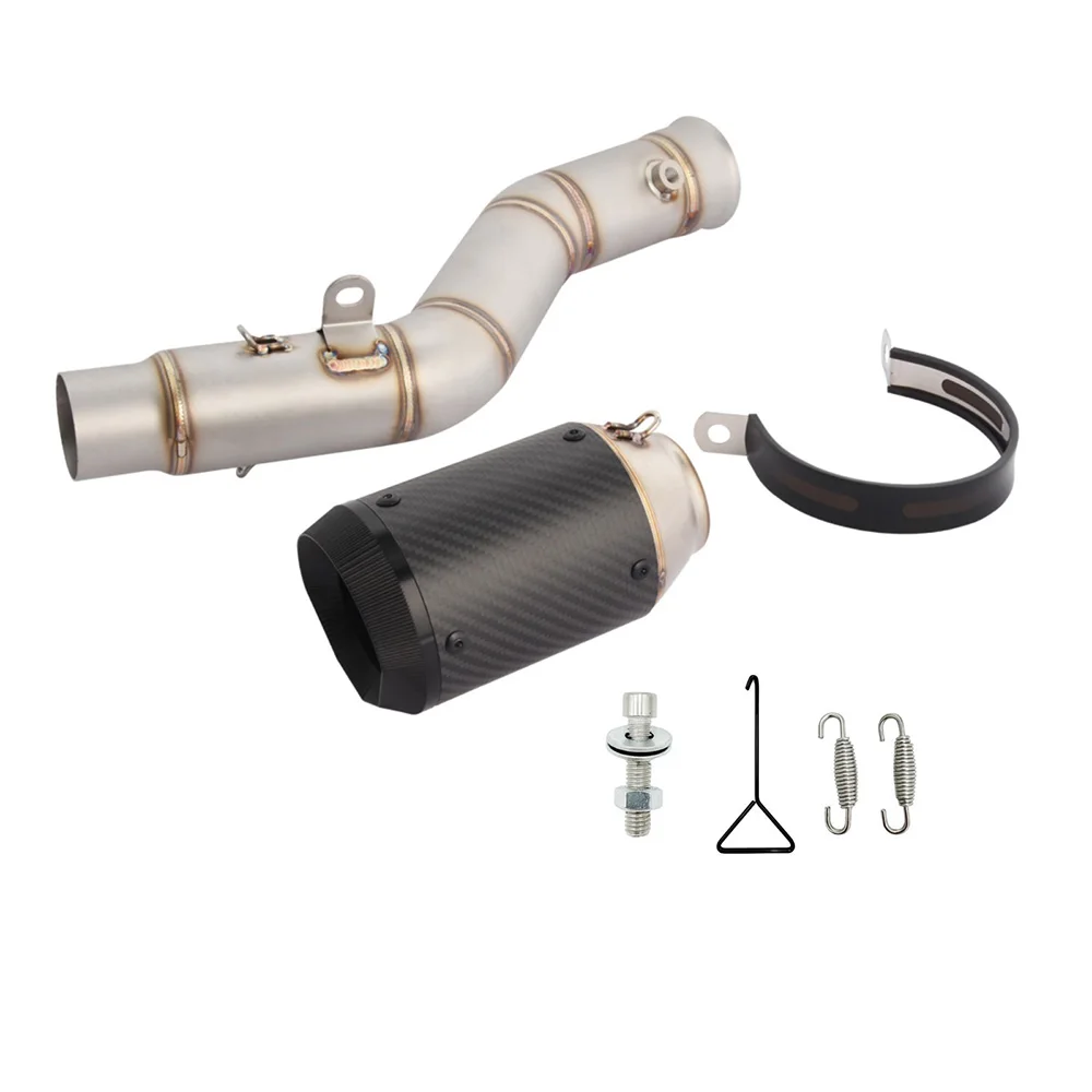 Für Yamaha YZF R1 2009-2014 Auspuffrohre Auspuffsysteme Carbonfaser-Auspuffendrohre Schalldämpfer Mittelrohr – Detail 2