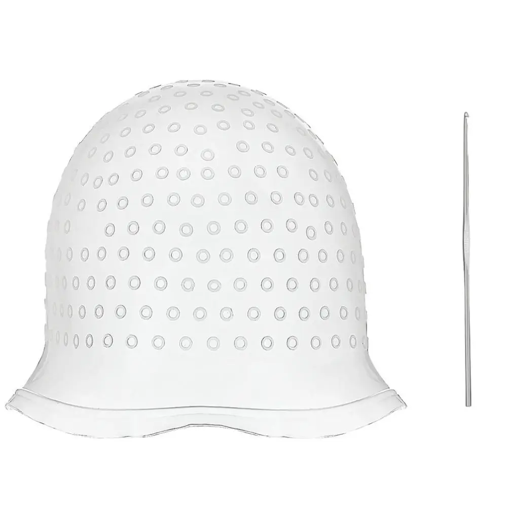 DIY Hairdressing Silicone Silicone Hair Coloring Cap Washable Reusable Highlighting Hat Solid Color Soft Hair Dye Tool Unisex