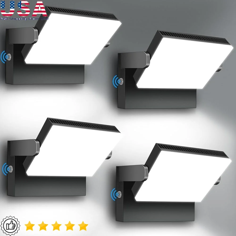 

150W LED Wall Light 360° Rotatable Outdoor Photocell Dusk to Dawn Flood Light 18000LM Waterproof Energy Saving Installation Easy