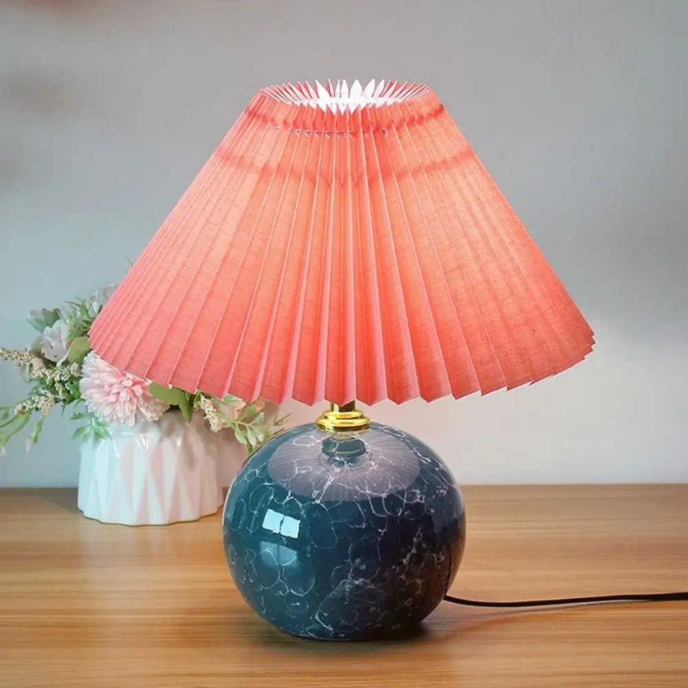 Modern Pleated Lampshade Minimalist Washable Chandelier Cover Retro DIY Table Lamp Cover Living Dining Room